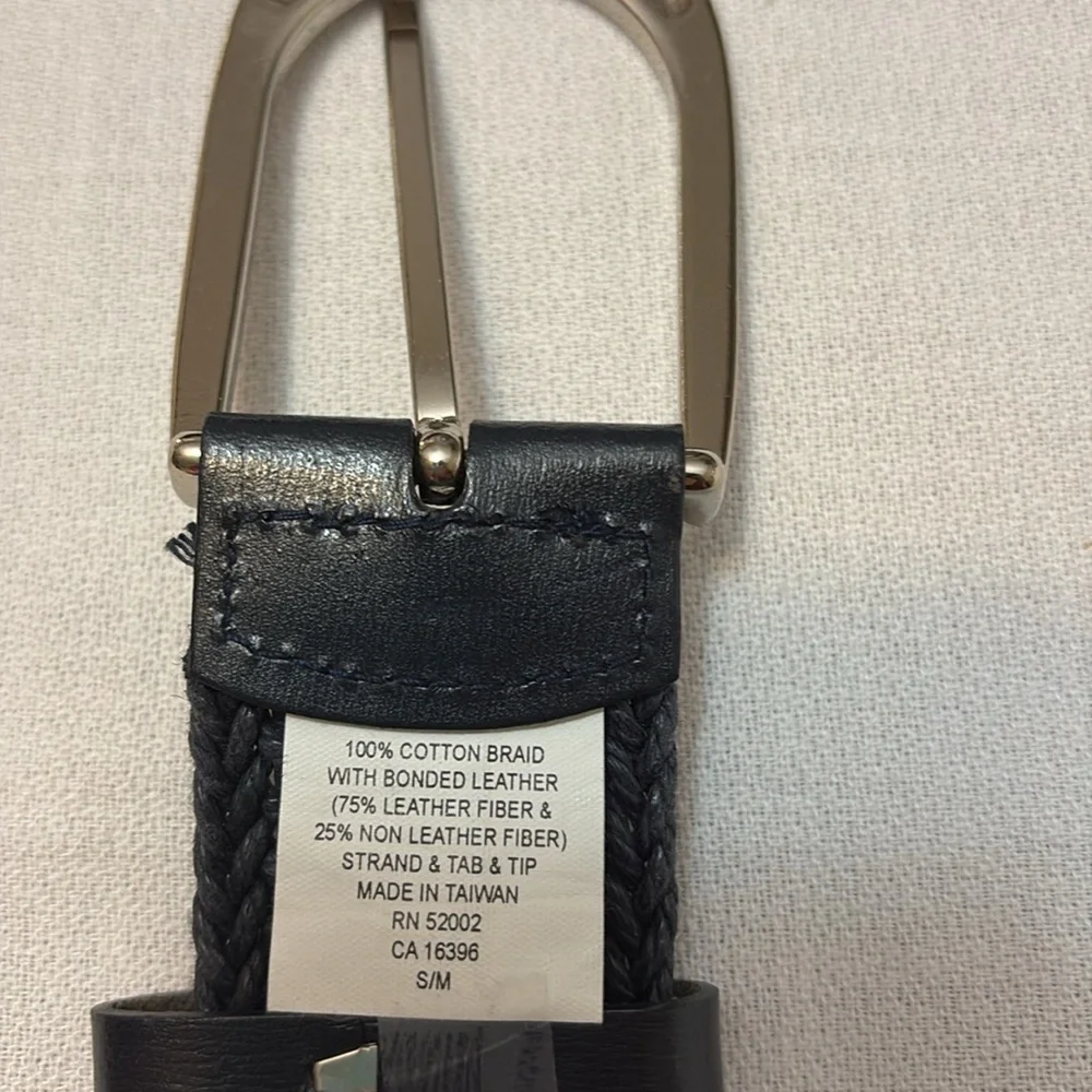 Navy Braided Women’s Belt- New - Size S/M